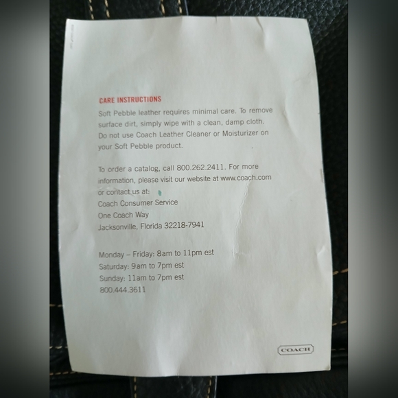 EUC Coach black and brown pebbled leather handbag - Picture 10 of 13